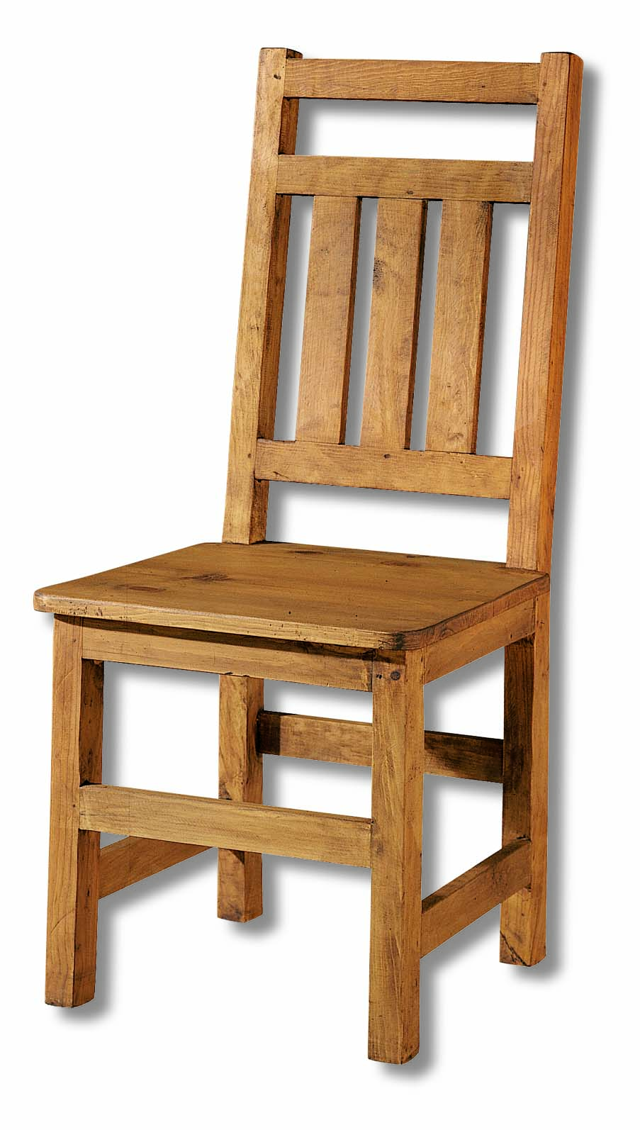 silla de madera maciza rústica
