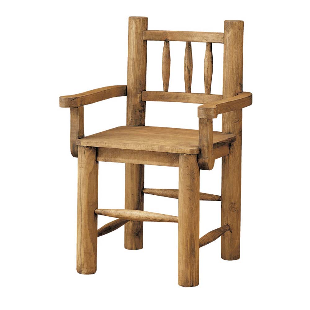 silla de madera con troncos