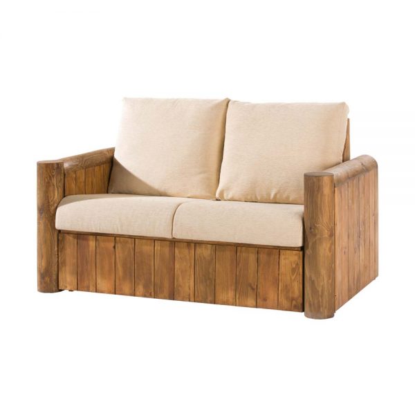 sofá 2 plazas de madera