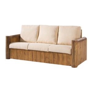 sofá 3 plazas de madera