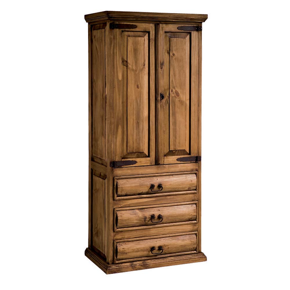 armario de madera con troncos