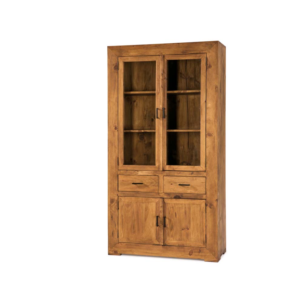 vitrina rústica de madera