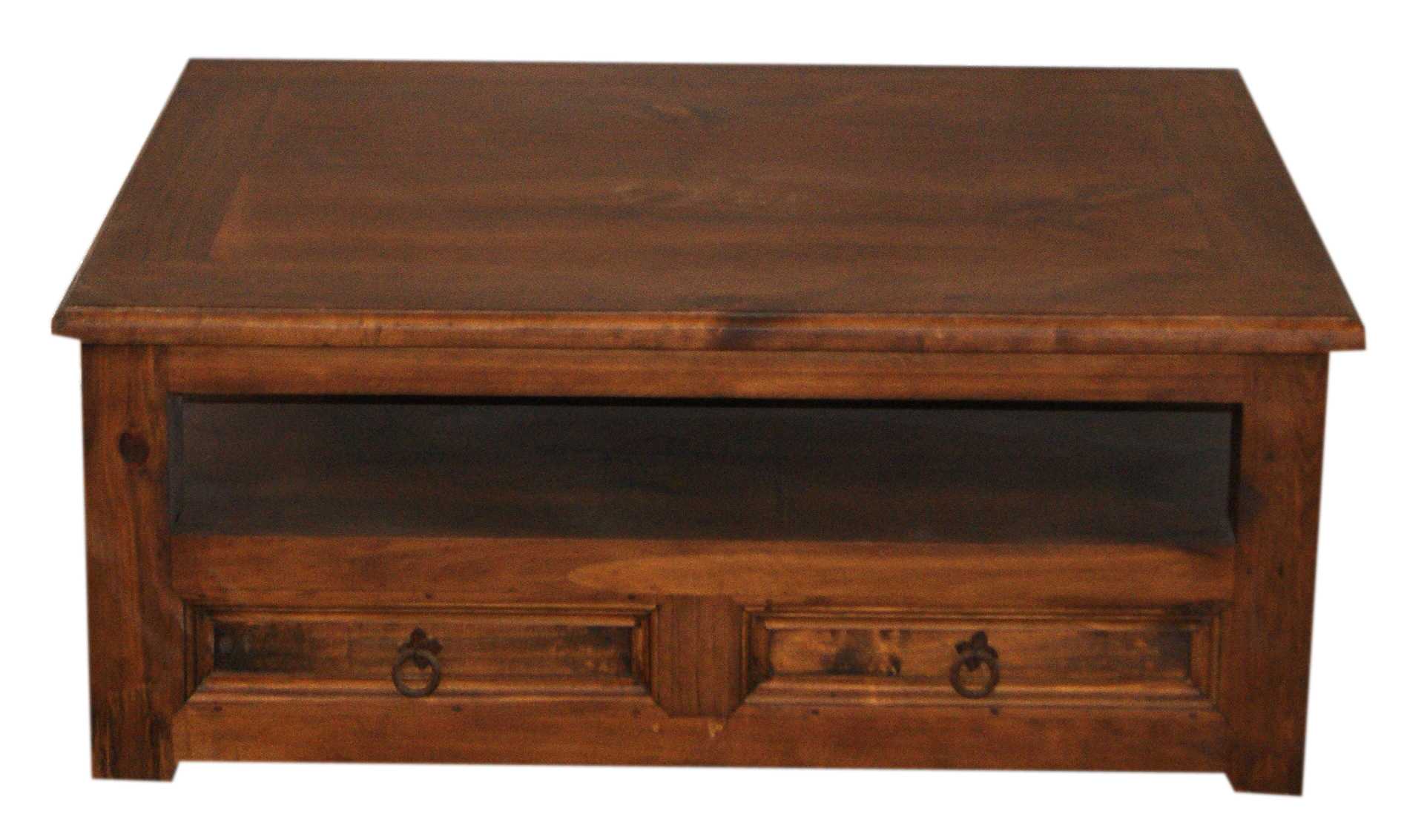 mesa de centro de madera rústica