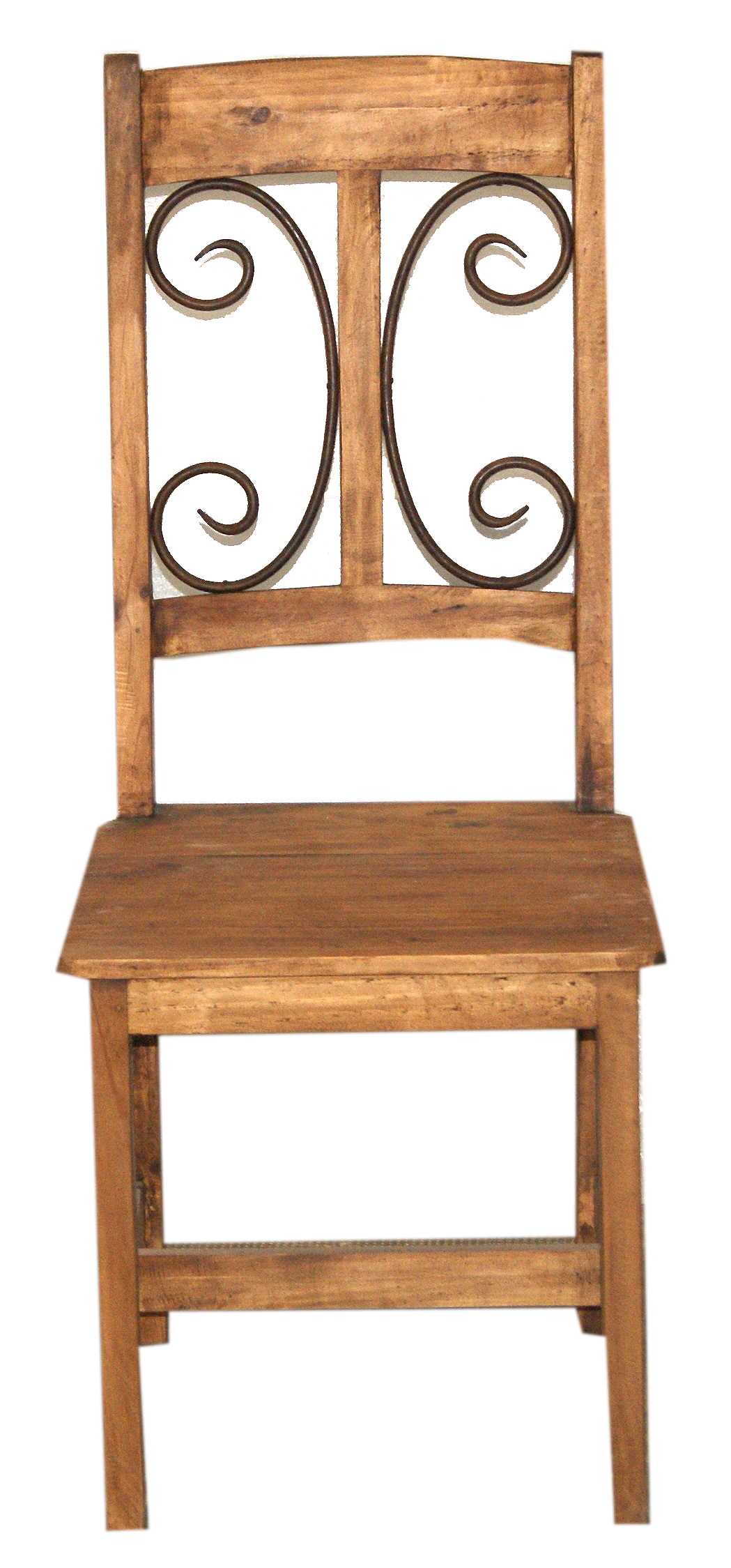 silla de madera y hierro