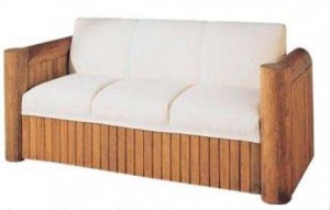 sofa de madera rustico 3 plazas